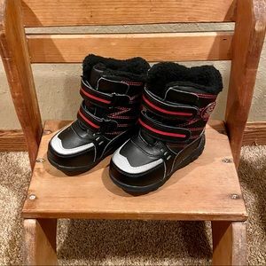 Totes Toddler Snow Boots, Size 6, Black/red